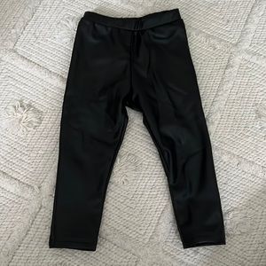 Zara baby faux leather legging, size 18-24 months